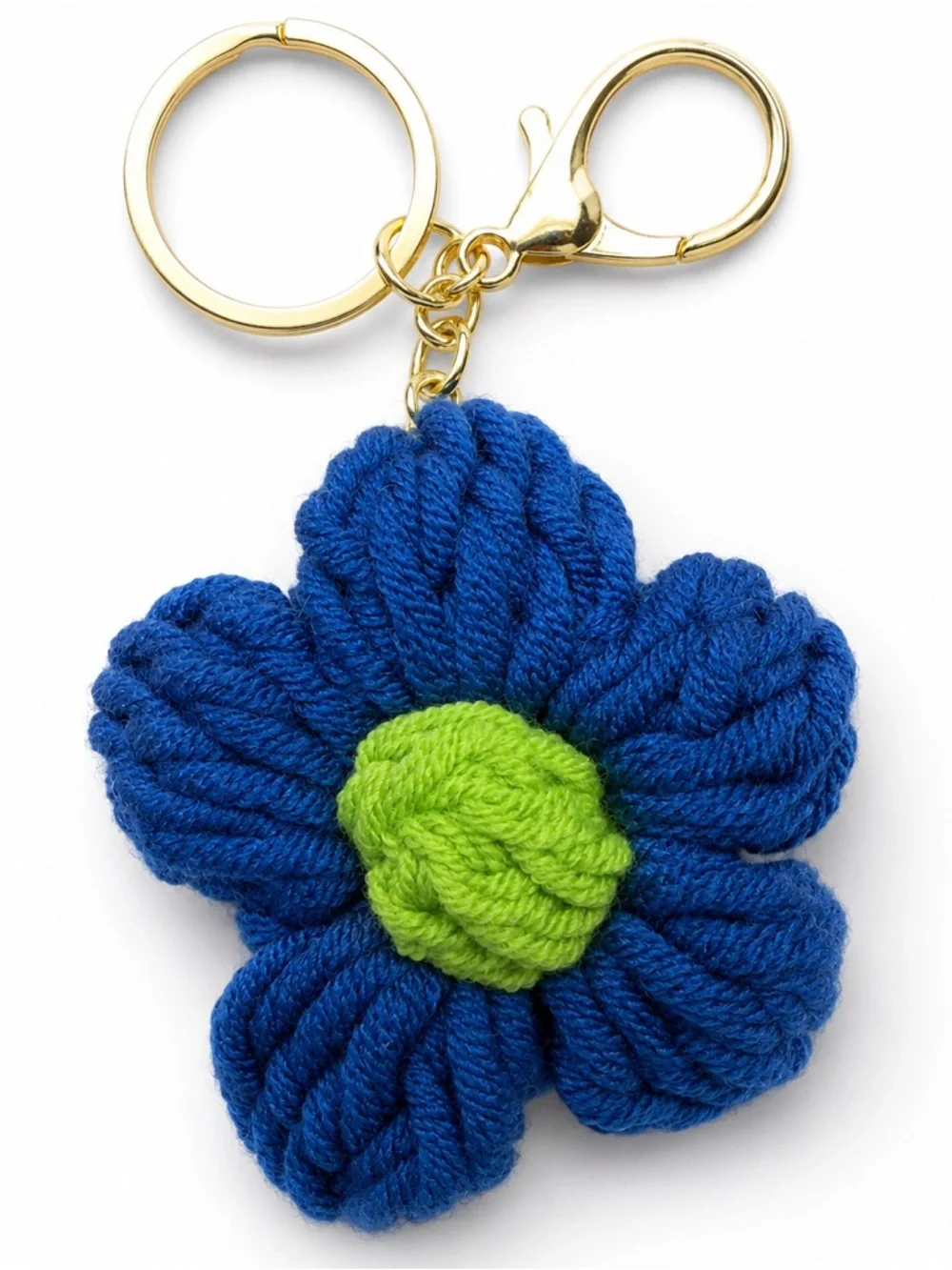 Crochet Flower Keychain Purse Charm – Choose Your Color